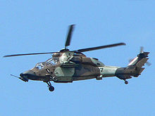 Um helicóptero de ataque Tiger.