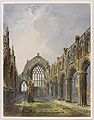 Ruina opatství na obraze skotské malířky Jane Stewart Smith z roku 1868