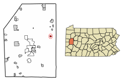 Location of Chicora in Butler County, Pennsylvania.
