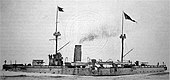 The Chinese cruiser Zhiyuan, of the Imperial Chinese Navy.