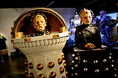 Two versions of Davros as seen at the Doctor Who Experience