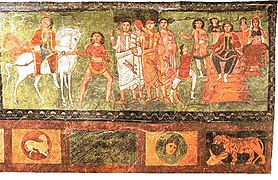 Wall painting from Dura Europos synagogue