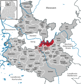 Kaart van Neckargemünd