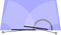 Essuie-glace à disposition centrée-symétrique ou antagoniste (essuyage opposé).