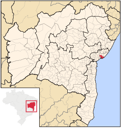 Location of Salvador in the State of Bahia