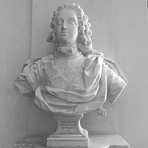 Buste de Louis XV offert au cardinal de Polignac dans la Galerie des Rois