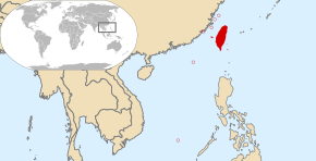 Kart over Republikken Kina (Taiwan)