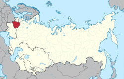 Valko-Venäjän sijainti Neuvostoliitossa