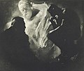 Edward Steichen: A. Rodin se sochou Myslitele, 1905