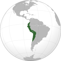 インカ帝国の位置