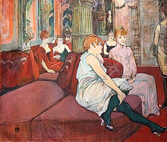 E Saloñs Rue des Moulins, Henri de Toulouse-Lautrec, 1894.
