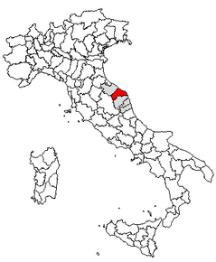Poziția regiunii Provincia di Ancona