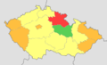 Czech Republic total fertility rate by region 2014