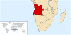 Localización de Angola
