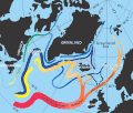 Image 85In the subpolar gyre of the North Atlantic warm subtropical waters are transformed into colder subpolar and polar waters. In the Labrador Sea this water flows back to the subtropical gyre. (from Atlantic Ocean)