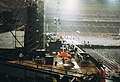 Side view of the Zoo TV set at Veterans Stadium in Philadelphia after a concert in September 1992
