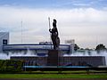 Estatua y fuente de La Minerva.