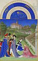 Enluminure du folio 4 (verso) du livre d'heures Les Très Riches Heures du duc de Berry.