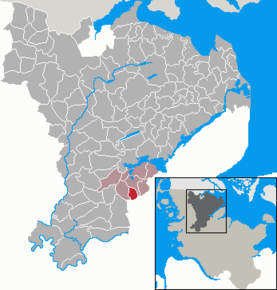 Poziția Lottorf pe harta districtului Schleswig-Flensburg