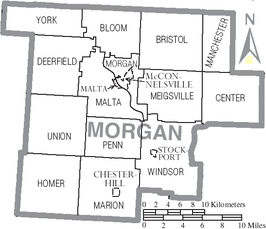 Kaart van Morgan County
