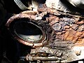 A leaking water pump caused severe corrosion of this engine block
