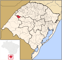 Location in Rio Grande do Sul state