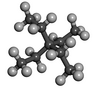 Ball and stick model of tetraethylmethane