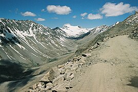 U-formad dal i Lehdalen, Ladakh i nordvästra indiska Himalaya