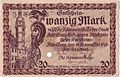 20 Mark banknote of Altenburg from 1918 (click on thumb for series of 3 banknotes and reverse)