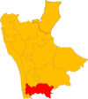 Mappa della Comunità Montana Serre Cosentine nella Provincia di Cosenza