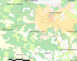 Mapa obce Saint-Pierre-du-Mont