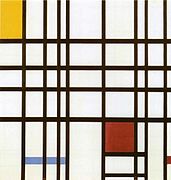 Kompozicija s crvenom, žutom i plavom, 1937-42