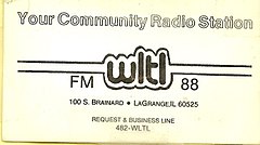 WLTL business card, circa 1987