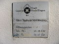 Altes Rathaus Maichingen, Türschild