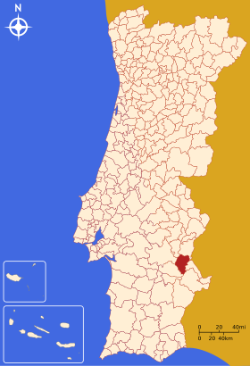 Localização de Reguengos de Monsaraz