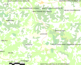 Mapa obce La Douze