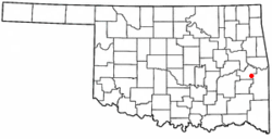 Location of McCurtain, Oklahoma