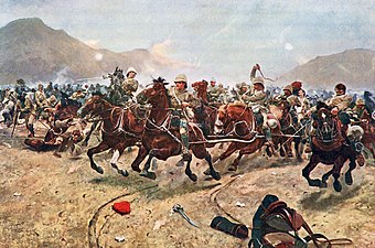 Die Royal Horse Artillery zieht sich aus der Schlacht zurück