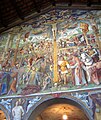 Freska í Maríukirkjunni sem sýnir krossfestingu Jesú