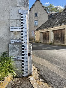 Crues de la Loire enregistrées à Chaumont sur Loire Loir & Cher