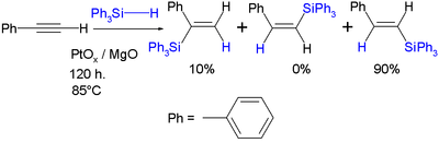 Hidrosililación con hidruro de trifenilsililo