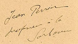 Jean Baptiste Perrins signatur