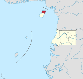 Kart over Bioko Norte