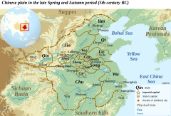 Zheng, och dess närliggande riken på 400-talet f.Kr.