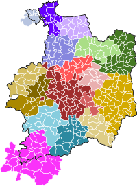 Carte des intercommunalités d'Ille-et-Vilaine au 1er janvier 2017.