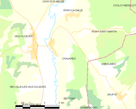 Mapa obce Chalaines