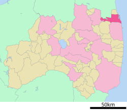 موقعیت Sōma در استان فوکوشیما