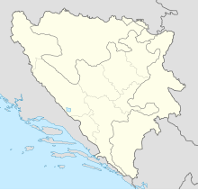 سربرنيتسا على خريطة البوسنة والهرسك