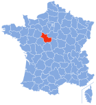 Posizion del dipartiment Loir-et-Cher in de la Francia