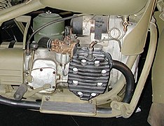Flat-twin d'une Harley-Davidson XA (1942).